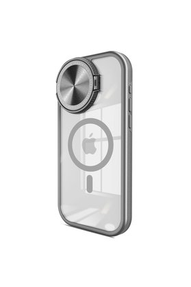 Evimdeyokyok Apple İphone 15 Pro Kılıf Teleskop Lens Magsafe Silikon Kapak - Titan Gri