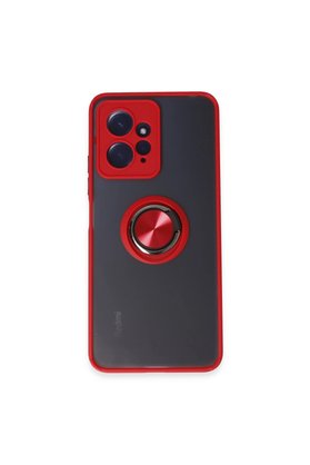Evimdeyokyok Xiaomi Redmi Note 12 4G Kılıf Montreal Yüzüklü Silikon Kapak - Kırmızı