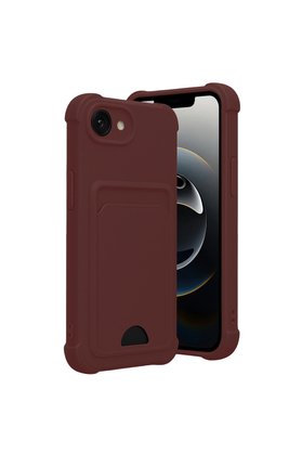 Evimdeyokyok Apple İphone 16E Kelvin Kartvizitli Silikon - Bordo