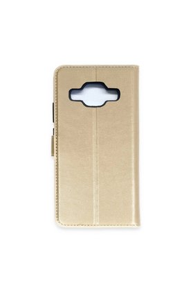 Evimdeyokyok Samsung Galaxy J5 Trend S Plus Kapaklı Kılıf - Gold