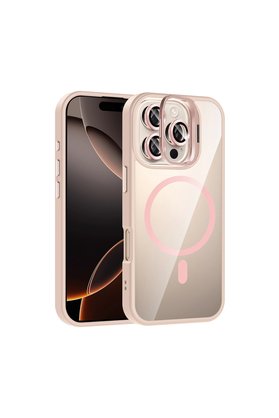 Evimdeyokyok Joko Apple İphone 16 Pro Max Remim Lensli Magsafe Standlı Kapak - Pembe