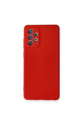 Evimdeyokyok Samsung Galaxy A72 Kılıf Nano İçi Kadife Silikon - Kırmızı