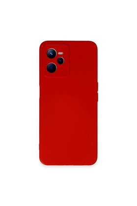 Evimdeyokyok Realme C35 Kılıf Nano İçi Kadife Silikon - Kırmızı