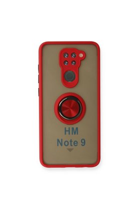 Evimdeyokyok Xiaomi Redmi Note 9 Kılıf Montreal Yüzüklü Silikon Kapak - Kırmızı