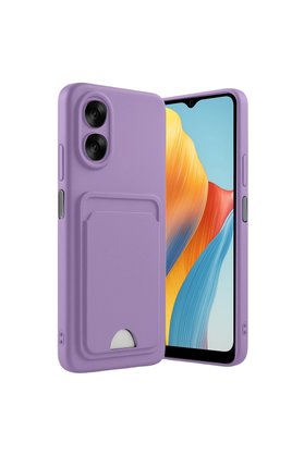 Evimdeyokyok Oppo A38 Kılıf Kelvin Kartvizitli Silikon - Lila