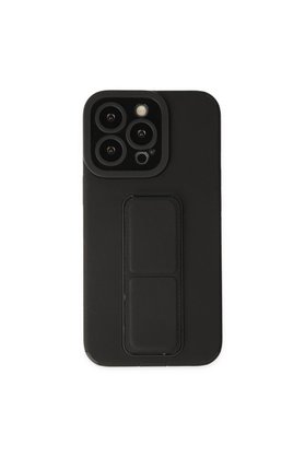 Evimdeyokyok Apple İphone 14 Pro Kılıf Mega Standlı Silikon - Siyah