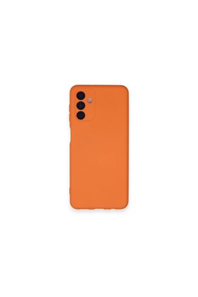 Evimdeyokyok Samsung Galaxy A14 4G Kılıf Nano İçi Kadife Silikon - Turuncu