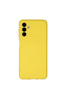 Evimdeyokyok Samsung Galaxy A04S Kılıf Nano İçi Kadife Silikon - Sarı