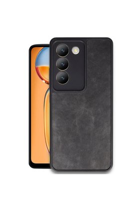 Evimdeyokyok Vivo V30 Lite 4G Kılıf Aras Deri Kapak - Siyah