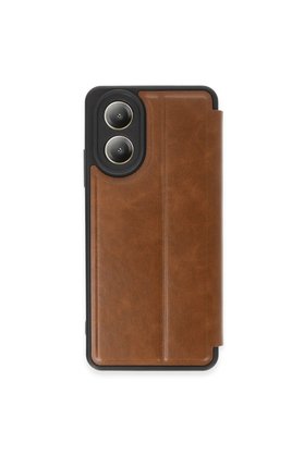 Evimdeyokyok Oppo A38 Kılıf Flip Cover - Taba