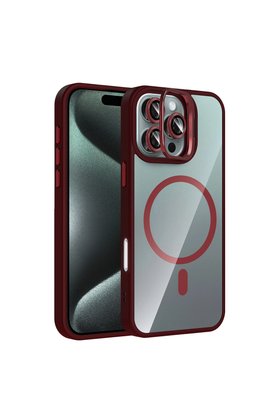 Evimdeyokyok Joko Apple İphone 16 Pro Remim Lensli Magsafe Standlı Kapak - Bordo