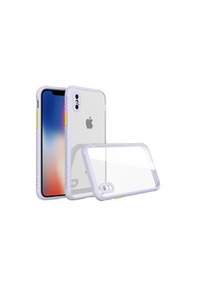 Evimdeyokyok Apple İphone Xs Max Kılıf Miami Şeffaf Silikon - Lila