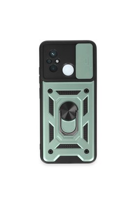 Evimdeyokyok Xiaomi Redmi 12C Kılıf Pars Lens Yüzüklü Silikon - Yeşil
