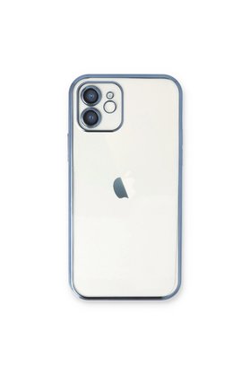 Evimdeyokyok Apple İphone 12 Kılıf Razer Lensli Silikon - Açık Mavi