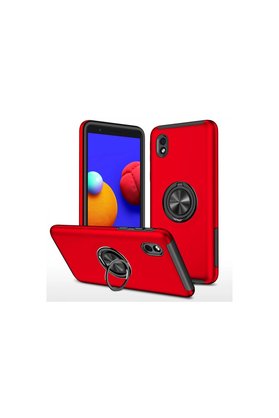 Evimdeyokyok Samsung Galaxy A01 Core Kılıf Elit Yüzüklü Kapak - Kırmızı