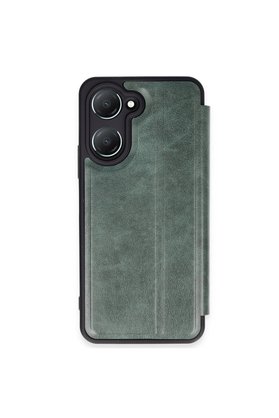 Evimdeyokyok Vivo Y18 Kılıf Flip Cover - Koyu Yeşil