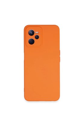 Evimdeyokyok Realme C35 Kılıf Nano İçi Kadife Silikon - Turuncu