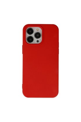Evimdeyokyok Apple İphone 14 Pro Max Kılıf Nano İçi Kadife Silikon - Kırmızı