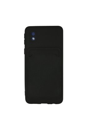 Evimdeyokyok Samsung Galaxy A01 Core Kılıf Kelvin Kartvizitli Silikon - Siyah