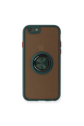 Evimdeyokyok Apple İphone 6 Kılıf Montreal Yüzüklü Silikon Kapak - Yeşil