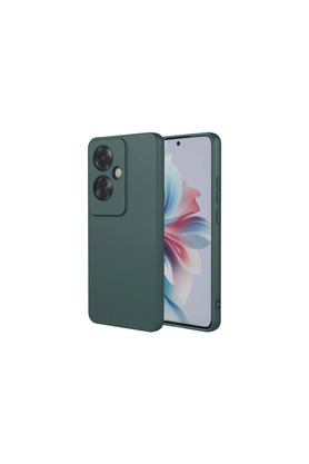 Evimdeyokyok Oppo Reno 11F Kılıf First Silikon - Koyu Yeşil