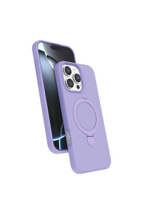 Evimdeyokyok Apple İphone 16 Pro Regal Magsafe Standlı Kapak - Lila
