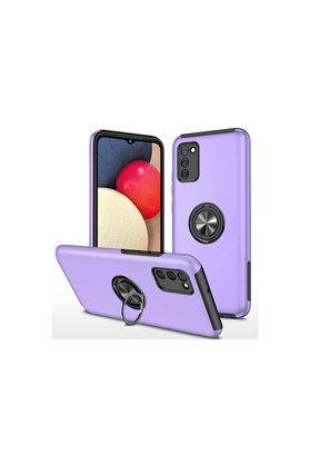 Evimdeyokyok Samsung Galaxy A02S Kılıf Elit Yüzüklü Kapak - Mor