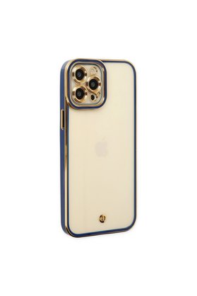 Evimdeyokyok Apple İphone 12 Pro Max Kılıf Liva Lens Silikon - Mavi