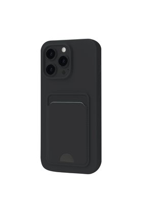 Evimdeyokyok Apple İphone 16 Pro Kılıf Kelvin Kartvizitli Silikon - Siyah