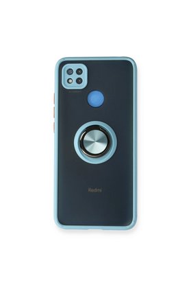 Evimdeyokyok Xiaomi Redmi 9C Kılıf Montreal Yüzüklü Silikon Kapak - Buz Mavi
