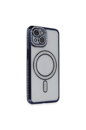 Evimdeyokyok Apple İphone 14 Kılıf Joke Simli Magneticsafe Kılıf - Lacivert