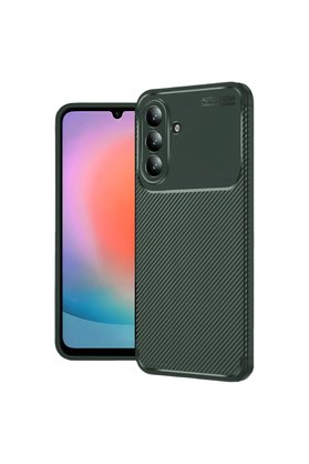 Evimdeyokyok Samsung Galaxy A57 5G Auto Focus Karbon Kapak - Koyu Yeşil