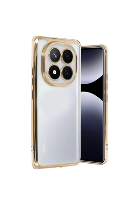 Evi̇mdeyokyok Xi̇aomi̇ Redmi̇ Note 14 Pro 4G Kılıf Razer Lensli̇ Si̇li̇kon - Gold