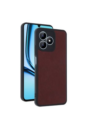 Evimdeyokyok Realme Note 50 4G Kılıf Aras Deri Kapak - Bordo