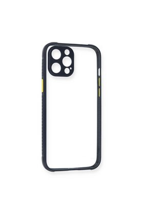 Evimdeyokyok Apple İphone 12 Pro Kılıf Miami Şeffaf Silikon - Lacivert