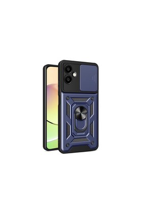 Evimdeyokyok Samsung Galaxy A06 Kılıf Pars Lens Yüzüklü Silikon - Lacivert