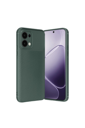 Evimdeyokyok Oppo A6 Pro 4G Auto Focus Karbon Kapak - Koyu Yeşil