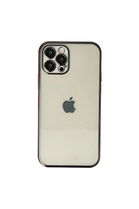 Evimdeyokyok Apple İphone 12 Pro Max Kılıf Razer Lensli Silikon - Siyah