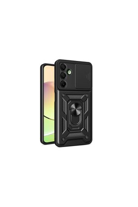 Evimdeyokyok Samsung Galaxy A16 5G Kılıf Pars Lens Yüzüklü Silikon - Siyah