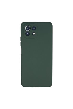 Evimdeyokyok Xiaomi Mi 11 Lite Kılıf Nano İçi Kadife Silikon - Koyu Yeşil