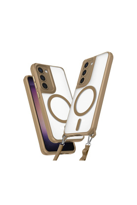 Evimdeyokyok Samsung Galaxy S23 Plus Kılıf Enka Magsafe Silikon Kılıf - Desert