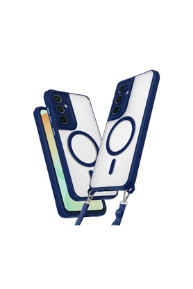 Evimdeyokyok Samsung Galaxy S24 Fe Kılıf Enka Magsafe Silikon Kılıf - Lacivert
