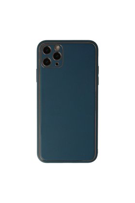 Evimdeyokyok Apple İphone 11 Pro Max Kılıf Coco Deri Silikon Kapak - Mavi