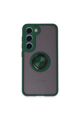 Evimdeyokyok Samsung Galaxy S23 Kılıf Montreal Yüzüklü Silikon Kapak - Yeşil