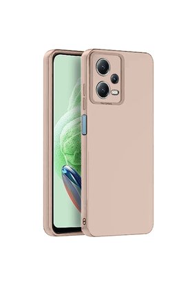 Evimdeyokyok Xiaomi Redmi Note 12 Pro 5G Kılıf Nano İçi Kadife Silikon - Pudra