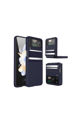 Evimdeyokyok Samsung Galaxy Z Flip 4 Kılıf Belt Flip Kapak - Lacivert