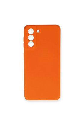 Evimdeyokyok Samsung Galaxy S21 Fe Kılıf Nano İçi Kadife Silikon - Turuncu