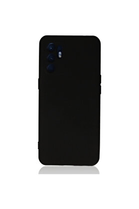 Evimdeyokyok Oppo Reno 6 Kılıf Nano İçi Kadife Silikon - Siyah