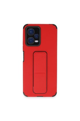 Evimdeyokyok Xiaomi Poco X5 5G Kılıf Mega Standlı Silikon - Kırmızı