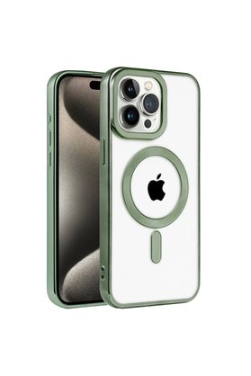 Evimdeyokyok Apple İphone 14 Pro Max Kılıf Kronos Magsafe Kapak - Koyu Yeşil